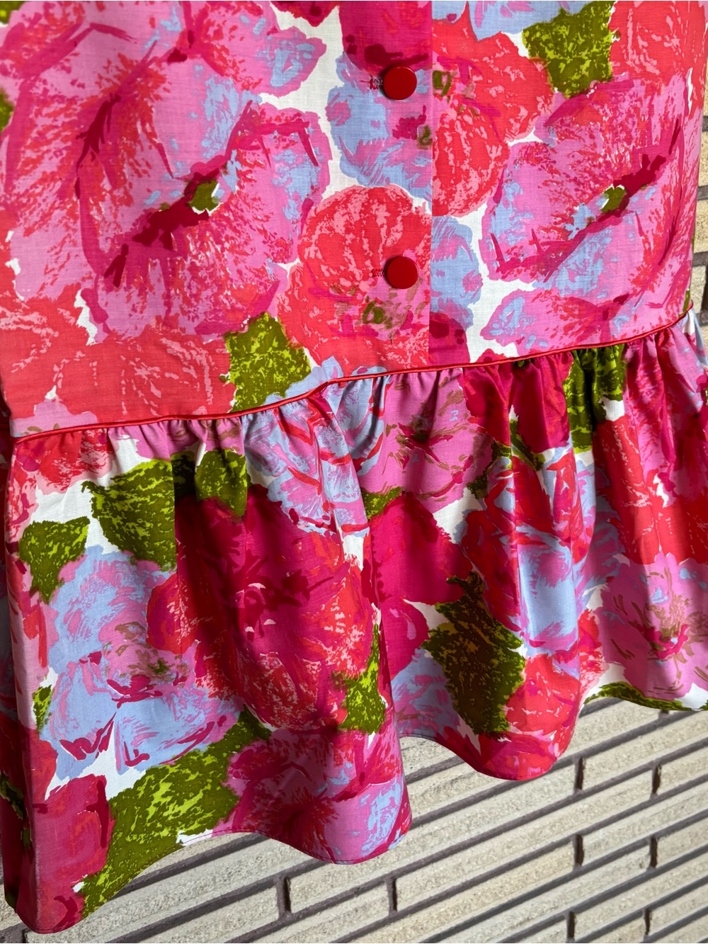 70's Floral Shift Dress - NEW - Size 8 - 10 - Summer Shift - Floral Summer Dress - Picture 7 of 11